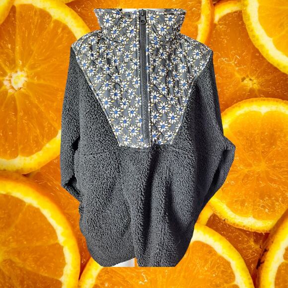 Vera Bradley Women's Outlet Teddy Fleece 1/2 Zipper Pullover Sweater Size XL - Picture 8 of 8